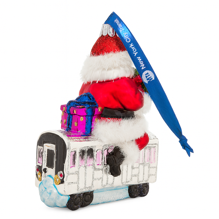 Santa on the Subway™ – New York City MTA Glass Ornament