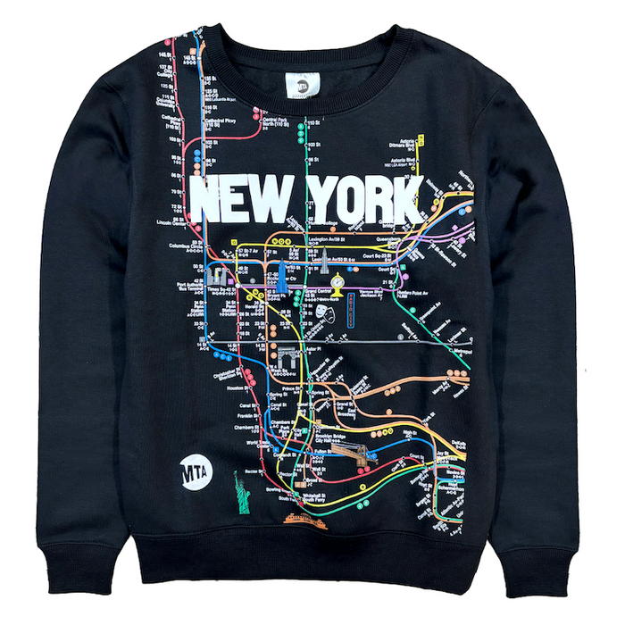 Official MTA Sweatshirt | New York Subway Metro Transit Crewneck Sweatshirt (2 Colors)