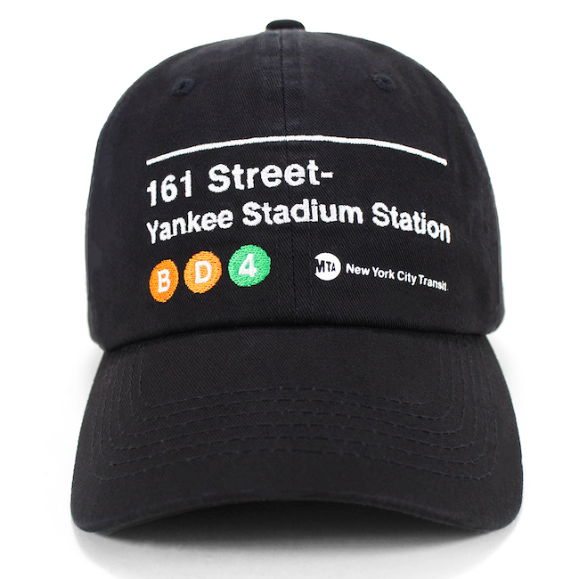 Embroidered Yankee Stadium Station MTA Baseball Cap (Velcro Adjustable)