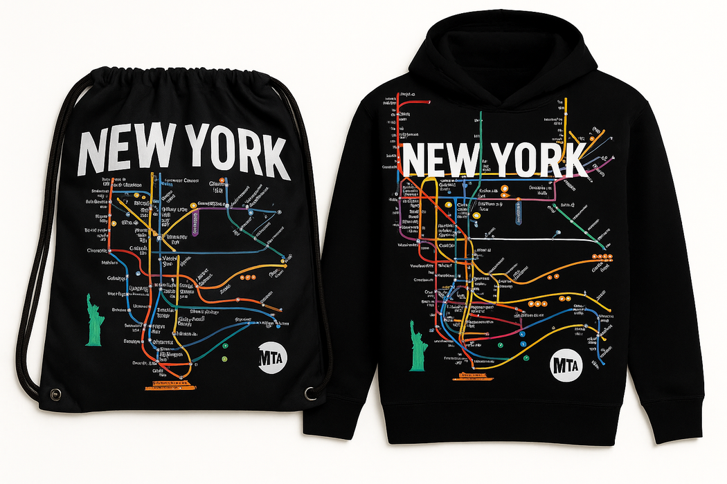 BFCM MTA Map Black Hoodie - FREE SLING BAG! ($19.95 value)