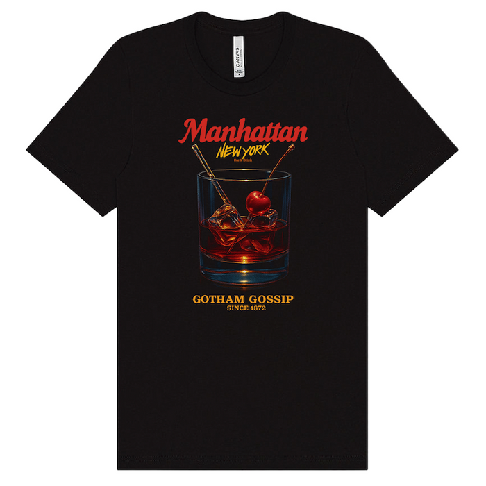 Gotham Gossip Manhattan T-Shirt - New York Bar & Drink Collection