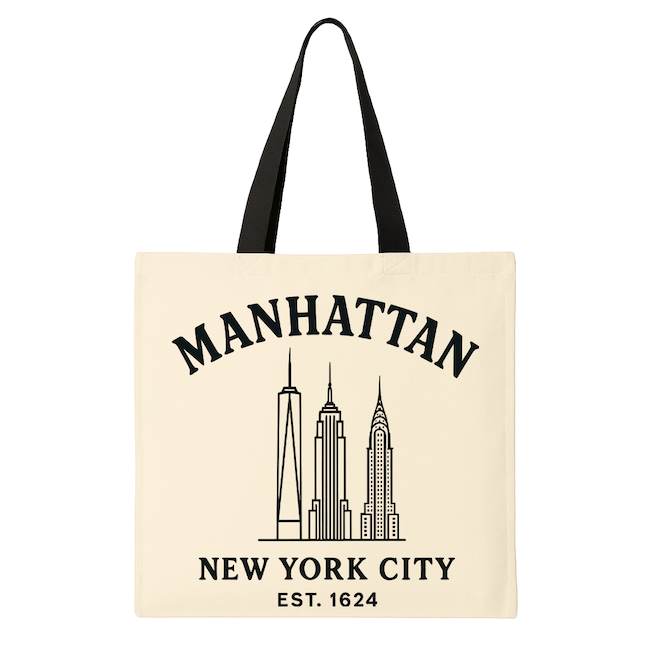 The Five Boroughs NEW YORK CITY Minimalist Totes | 100% Recycled Cotton