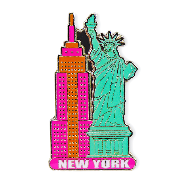 Acrylic Metal Pastel Monuments of New York Magnet