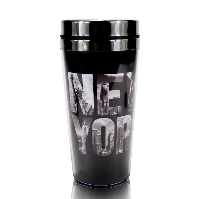 20oz. Grayscale Black Window To New York Water Bottler Thermos