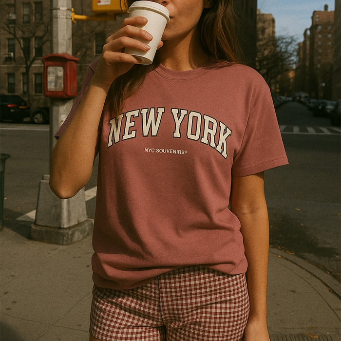 NEW YORK Arch Cream Block Tee