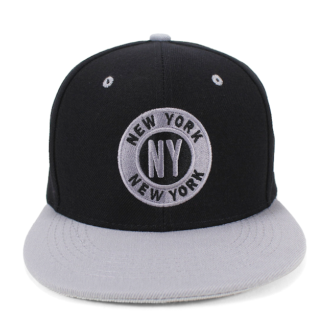 Black-Grey NY Snapback Hat | New York Cap