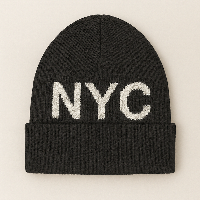 NYC Oversized Logo Wool Beanie — Loft Club Limited Release