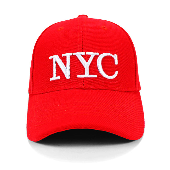 Monogram "NYC" Cap | New York Hat w/ Velcro-back Curved Bill | Unisex New York Cap