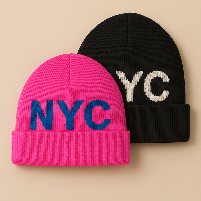 NYC Oversized Logo Wool Beanie — Loft Club Limited Release