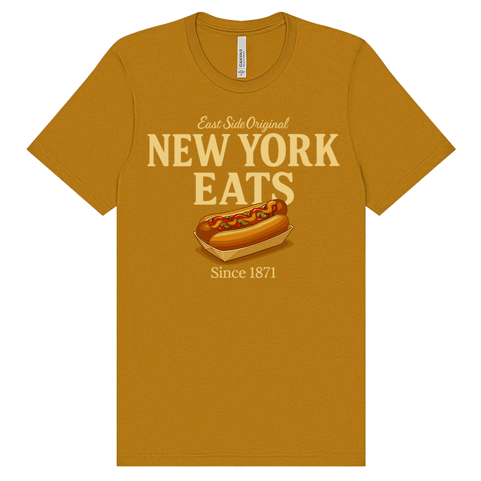 NY Eats: East Coast Original Glizzy Graphic Tee - Mustard Gold