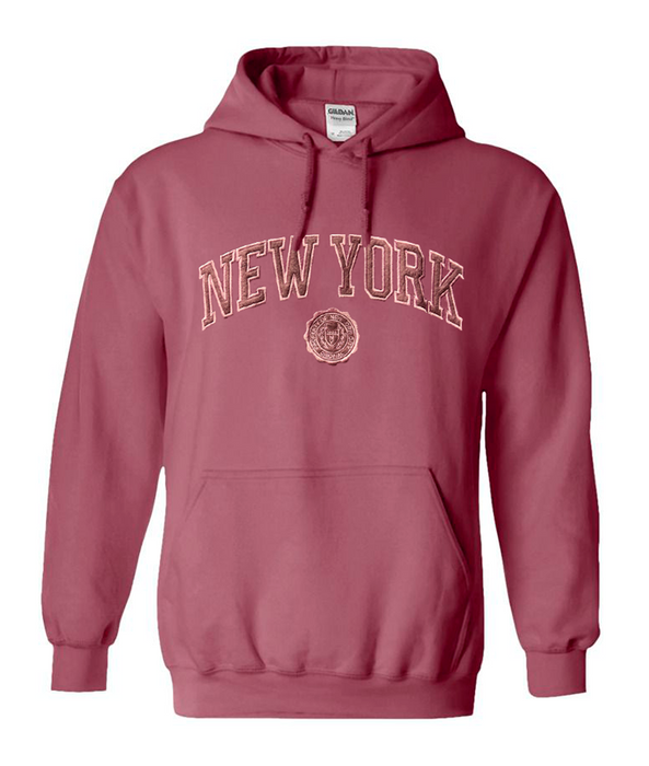 Embroidered Harvard Style New York Hoodie | NYC Hoodie (3 Colors)