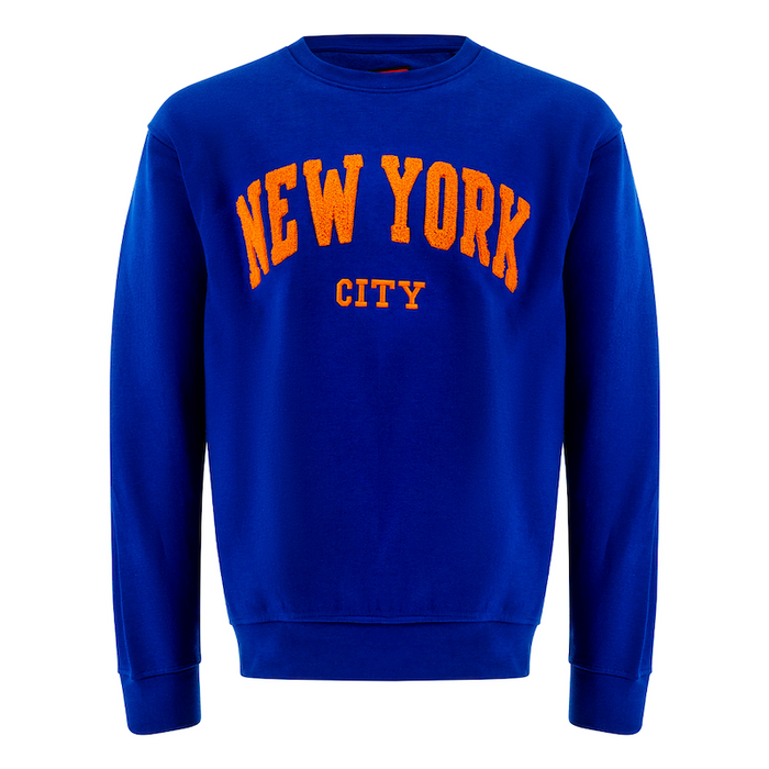 NEW YORK CITY Chenille Applique Pullover Sweatshirt (5 Colors)