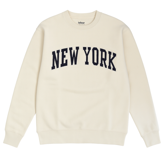New York Jersey Appliqué Crewneck (2 Colors)