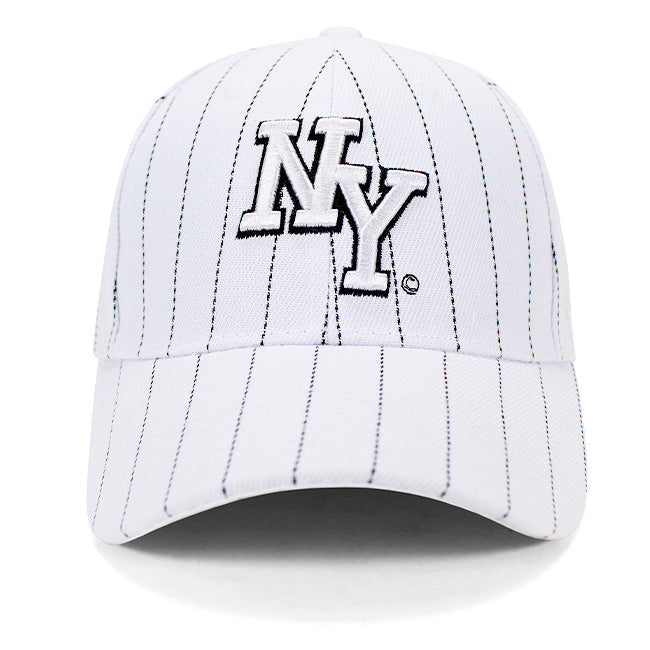 Adult Embroidered Pinstriped New York Hat (4 Colors)