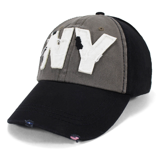 Distressed Greyscale Fashion Skully Baseball Cap (Adjustable Buckle)