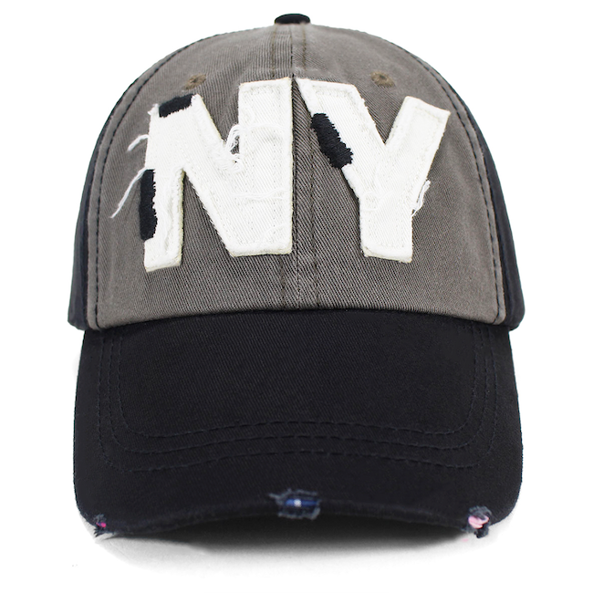Distressed Greyscale Fashion Skully Baseball Cap (Adjustable Buckle)