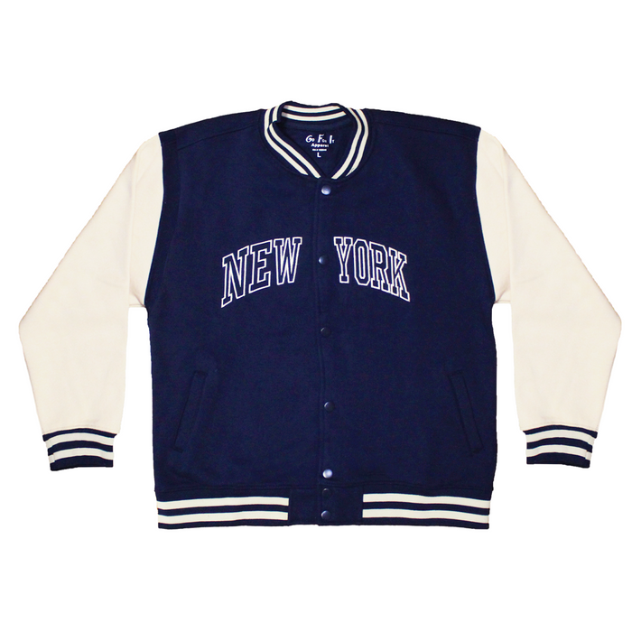 Varsity Letterman New York Bomber Jacket | Dual Blend NYC Jacket (2 Colors)
