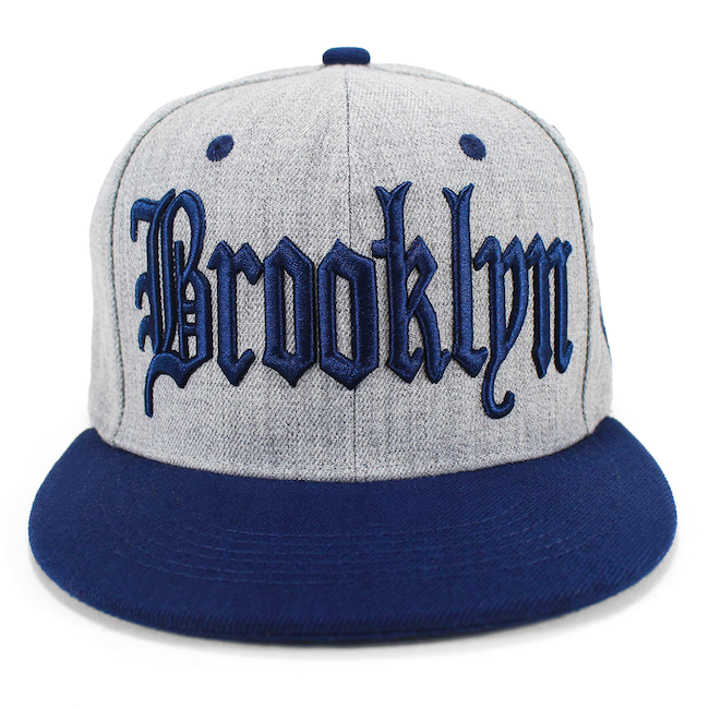 Grey Two-tone Brooklyn Snapback Flat Hat (4 Colors)