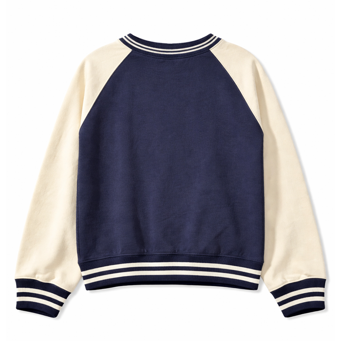 New York Classic Raglan Wide-Collar Crew