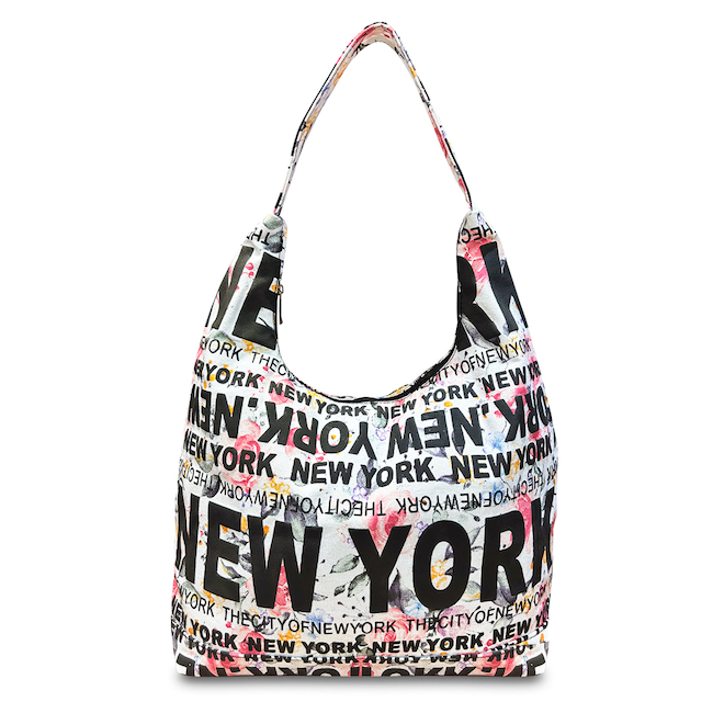 Neon Floral New York Handbag | Zip-Up New York Bag
