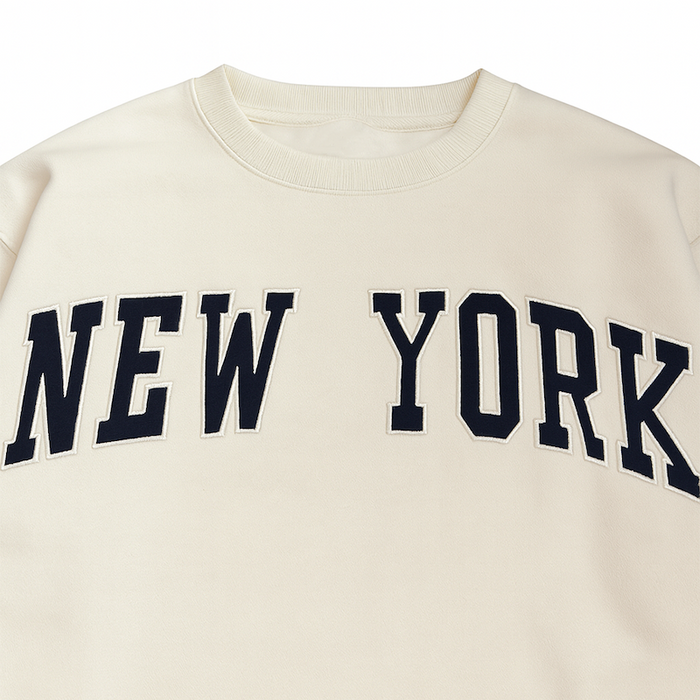 New York Jersey Appliqué Crewneck (2 Colors)