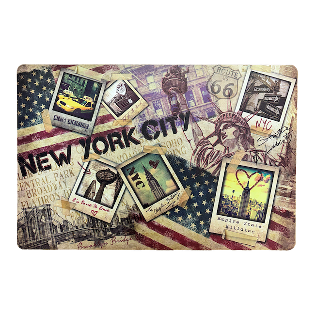 Memories of New York City Photography Kitchen Mat (17x11in)