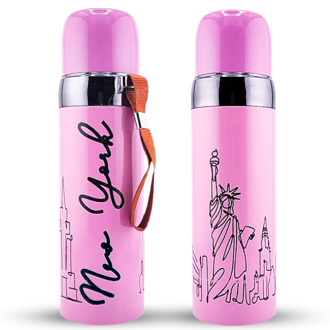 New York Gift For Her | Trendy Chic Ladies New York Bottle (3 Pastel Colors)