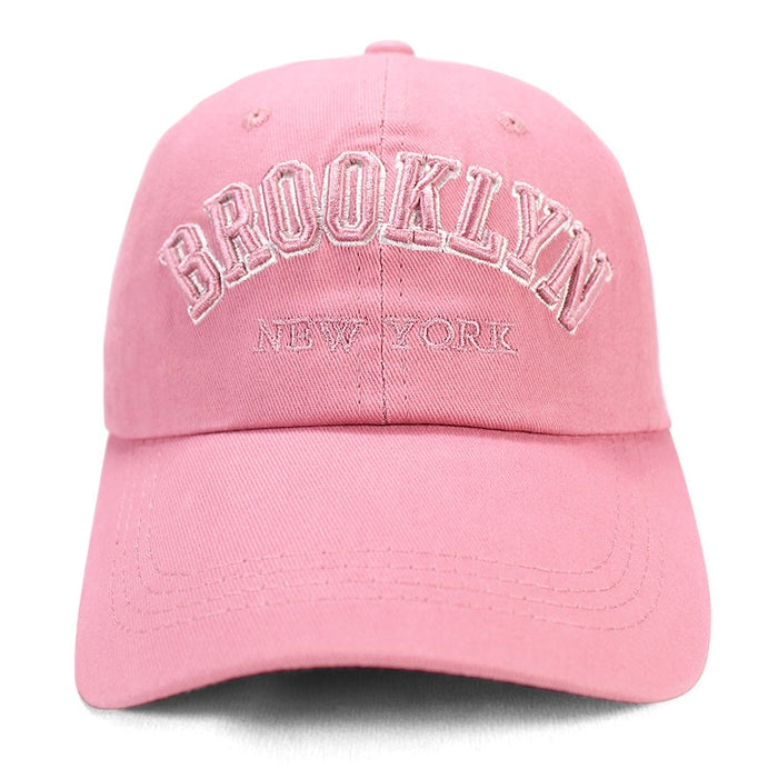 Brooklyn NY Classic Baseball Cap - Mint & Pink