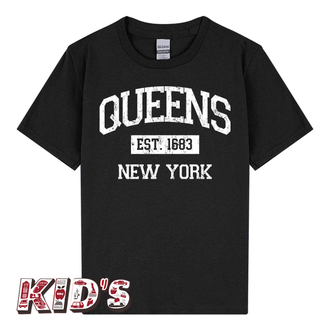 Kid's Vintage Est. 1683 QUEENS Shirt (3 Colors) (Ages 3 to 14+)