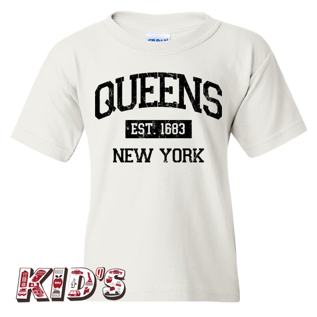 Kid's Vintage Est. 1683 QUEENS Shirt (3 Colors) (Ages 3 to 14+)