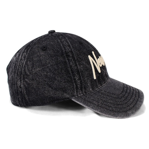 Washed Vintage Rope Applique New York Snapback Cap