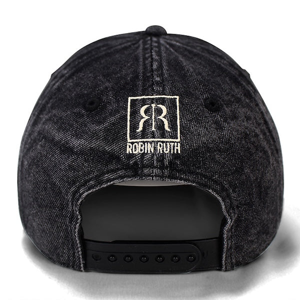 Washed Vintage Rope Applique New York Snapback Cap