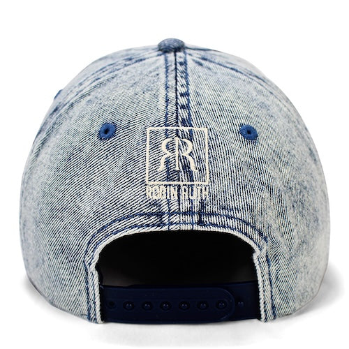 Washed Vintage Rope Applique New York Snapback Cap
