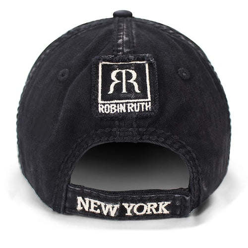 Floral Applique Distressed NEW YORK Originals Baseball Cap