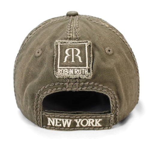 Floral Applique Distressed NEW YORK Originals Baseball Cap