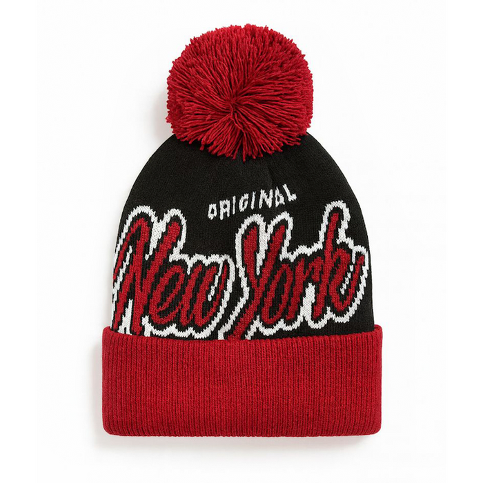 New York Originals Script Pom Beanie (3 Colors)