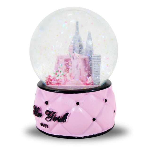 Pink Skate in NYC Snow Globe | New York Snow Globe (2 Sizes) | New York Gift for Her