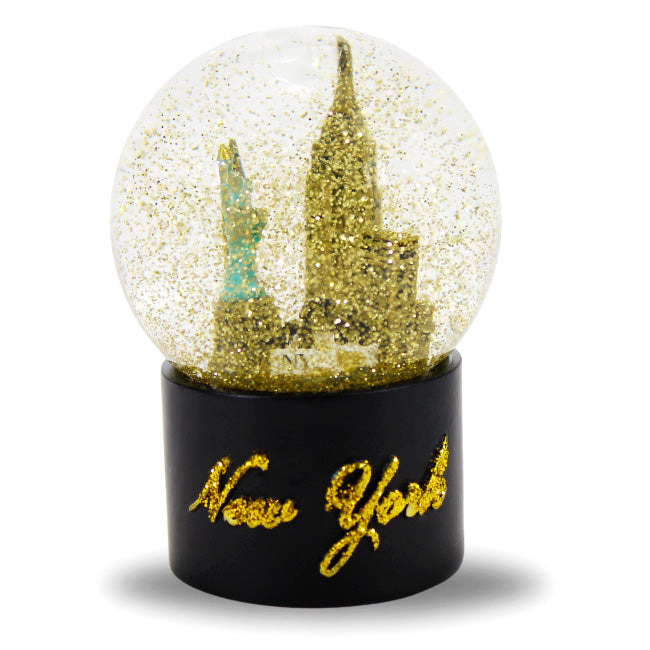 Minimalist Gold Flakes New York Snow Globe | NYC Snow Globe (3 Sizes)