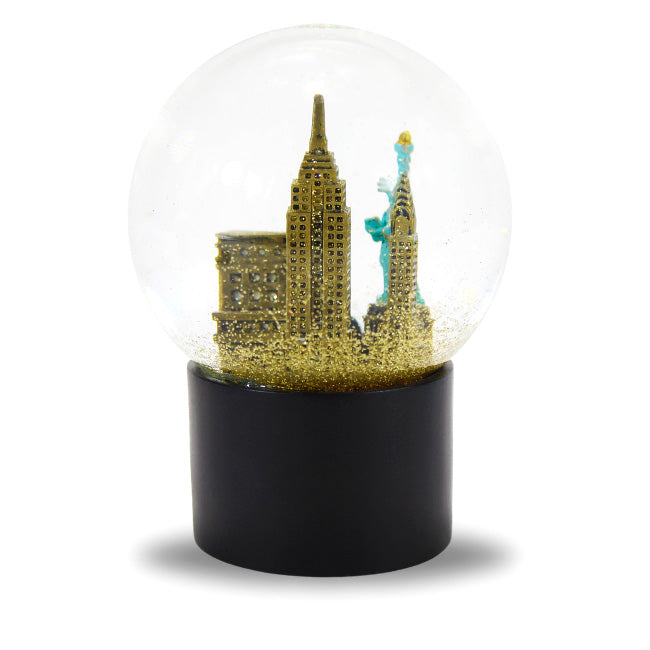 Minimalist Gold Flakes New York Snow Globe | NYC Snow Globe (3 Sizes)
