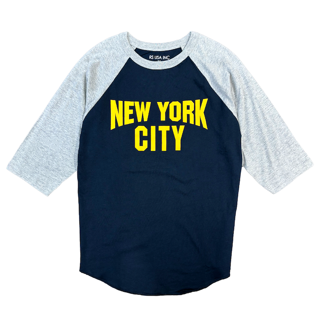 3/4 Sleeve Raglan Sleeve New York T-Shirt | NYC T-Shirt (4 Colors)
