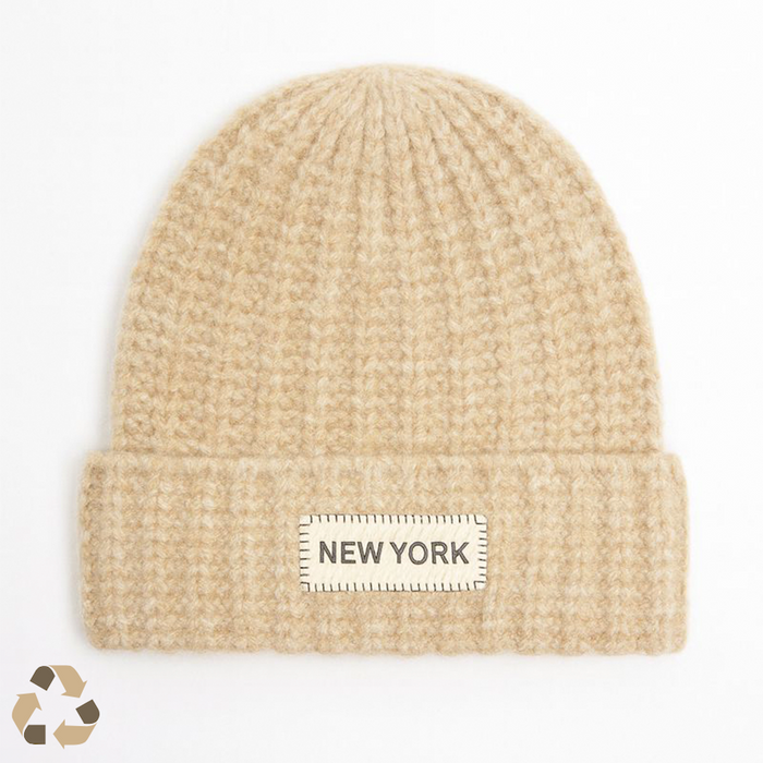 Recycled Knit New York Minimalist Beanie