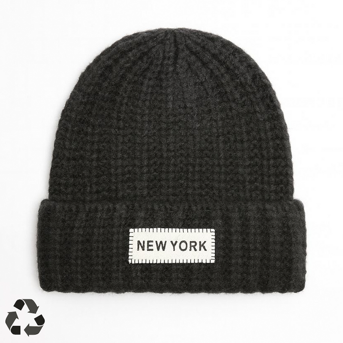 Recycled Knit New York Minimalist Beanie