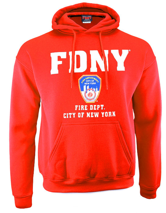 Original Printed FDNY Hoodie | Licensed FDNY Sweatshirt (5 Sizes) [2 Colors]