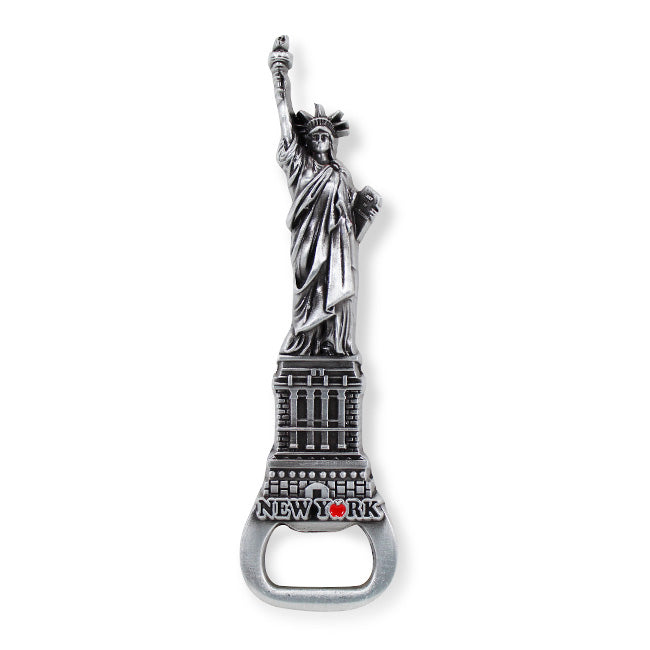 Full Metal Original Statue of Liberty Bottle Opener Magnet