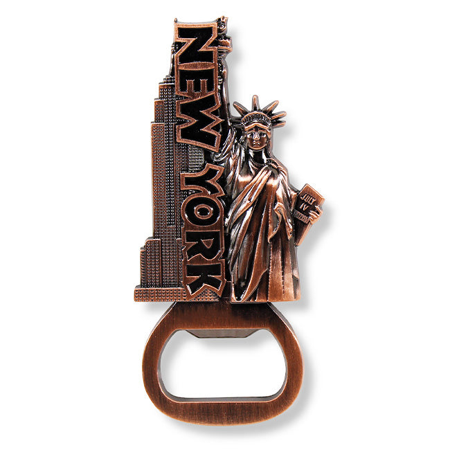 Metal Bottle Opener Statue of Liberty Empire State Magnet (2 Colors) | New York Gift