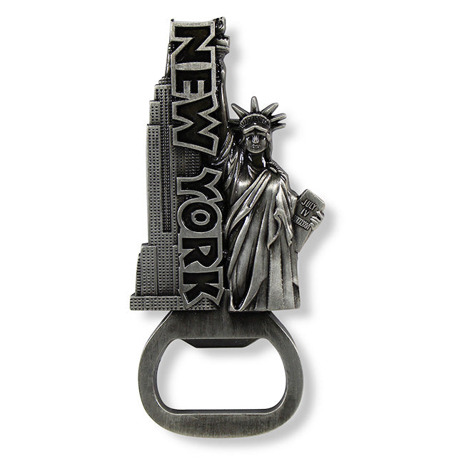 Metal Bottle Opener Statue of Liberty Empire State Magnet (2 Colors) | New York Gift