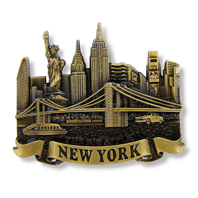 New York Skyline Full Metal NYC Magnet (2 Colors)