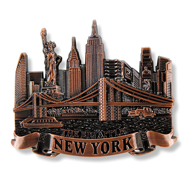 New York Skyline Full Metal NYC Magnet (2 Colors)