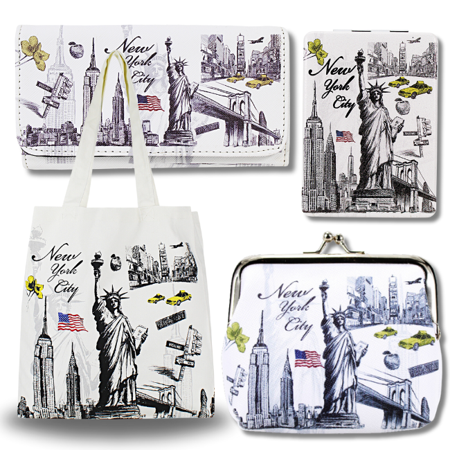 New York Gifts for Her Statue of Liberty Sketch Gift Box | Gifts from NYC for Her (4-piece Set)