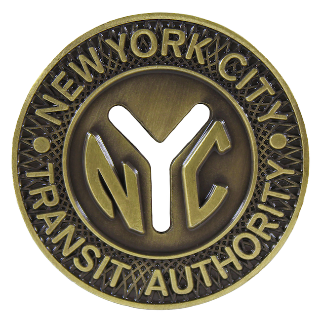 38MM Collector's MTA Subway Replica "Y" Cut-out Token | JUMBO Brass Token